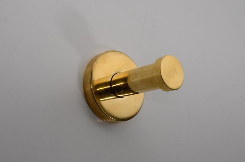 Unlacquered Solid Brass Wall Hook