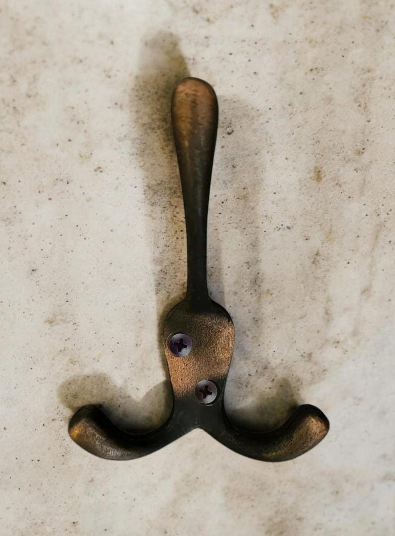 Antique Brass Triple Coat Hook