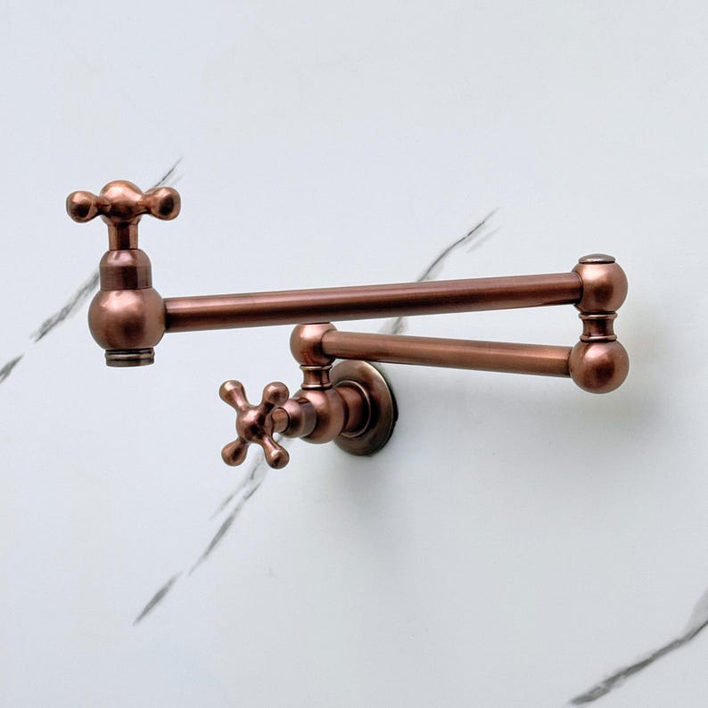 Antique Copper Wall Mount Pot Filler