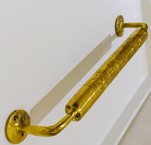 Engraved Brass Bathroom Towel Rack