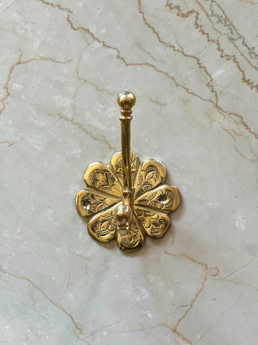 Handmade Unlacquered Brass Wall Hooks
