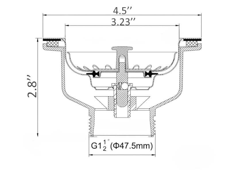 Unlacquered Brass Kitchen Sink Drain