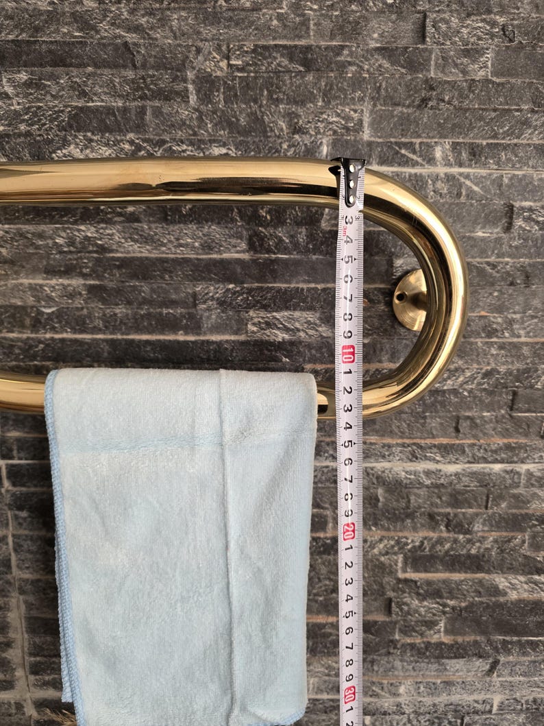 Unlacquered Solid Brass Oval Towel Ring