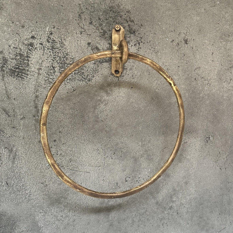 Antique Brass Hand Towel Ring