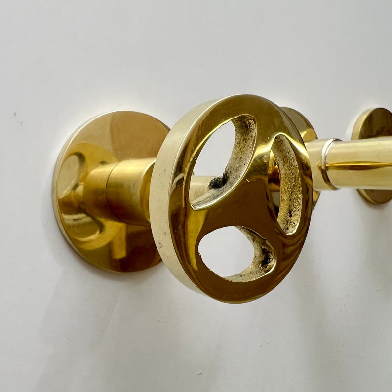 Polished Brass Wall-Mounted Industrial Faucet