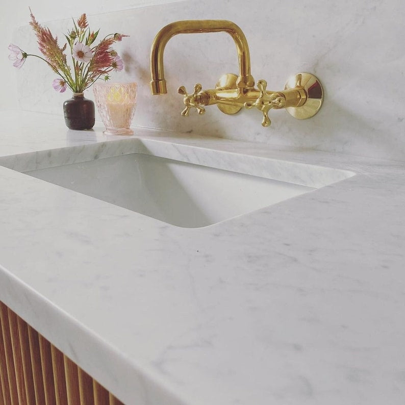 Artisan Unlacquered Brass Bridge Faucet
