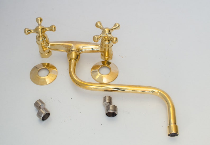 Luxury Gold Bridge Tap for Farmhouse Sink