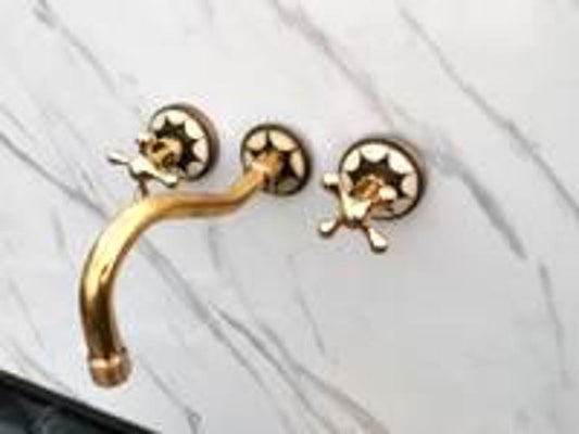 Moroccan Inlay Brass Wall Fauce