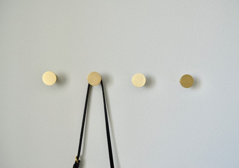 Modern Solid Brass Round Wall Hook