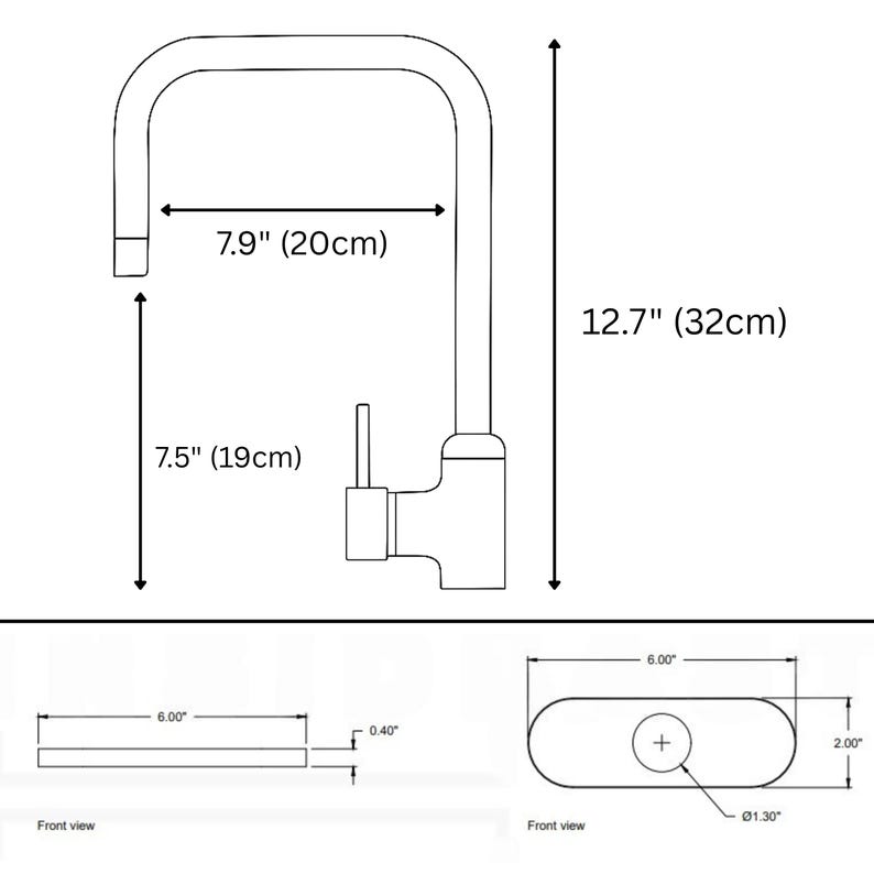 Unlacquered Solid Brass Gooseneck Kitchen Faucet