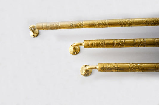 Handcrafted Unlacquered Brass Towel Rod