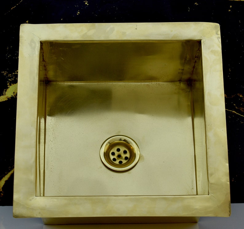 Unlacquered Brass Undermount Smooth Sink
