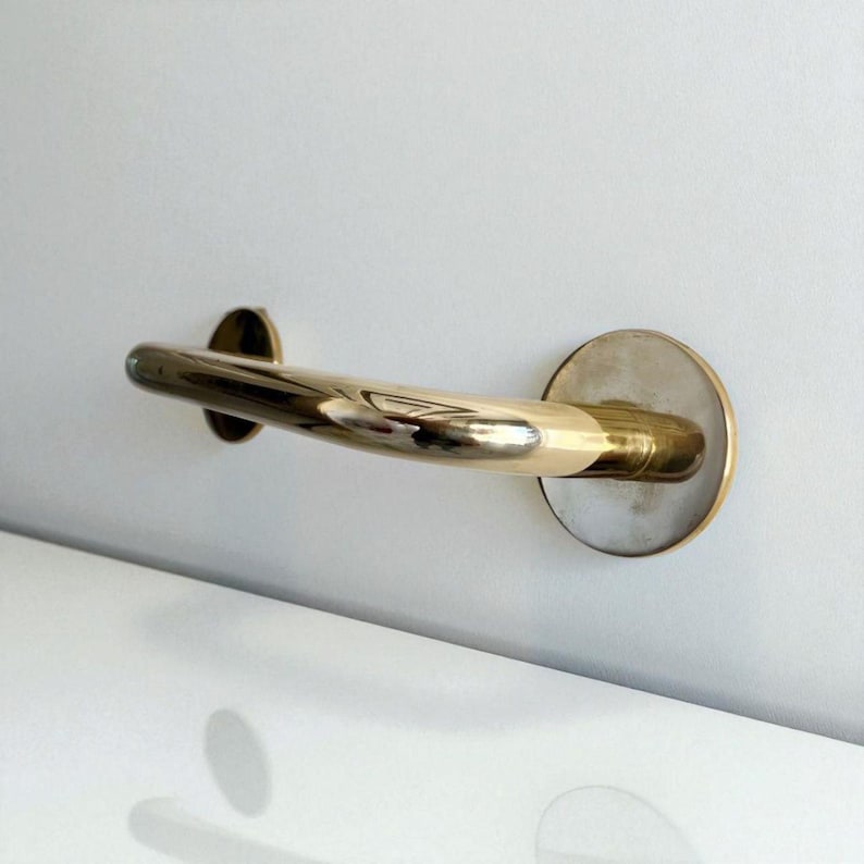 Moroccan Wall-Mounted Bathroom Brass Towel Bar