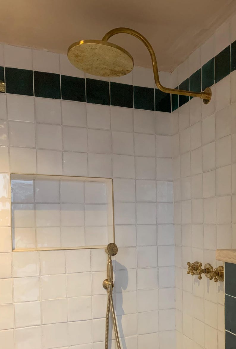 High-Arc Brass Rainfall Shower Head