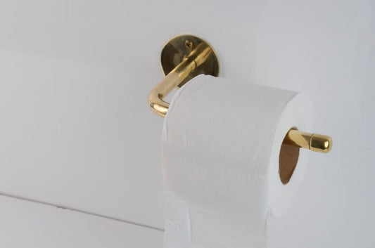 Unlacquered Brass Wall Mounted Toilet Paper Holder
