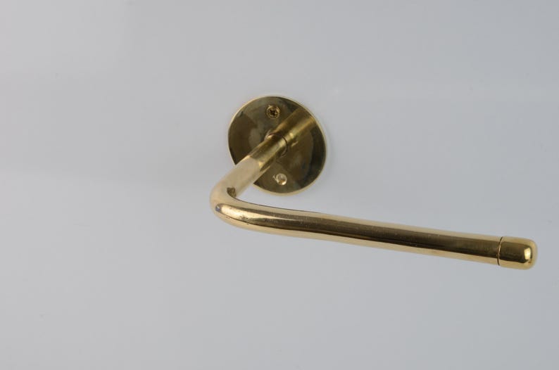 Unlacquered Brass Wall Mounted Toilet Paper Holder