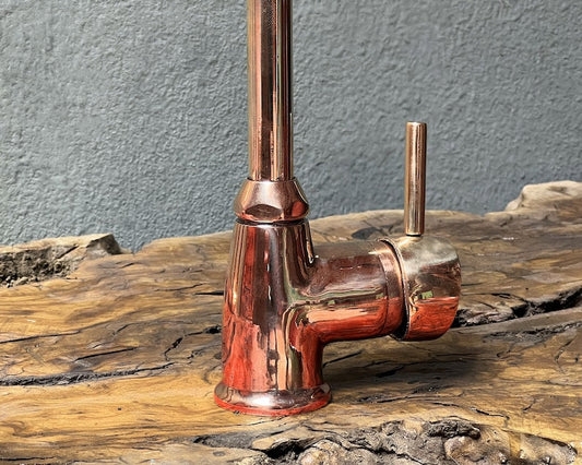 Artisan Polished Copper High-Arc Kitchen Mixer