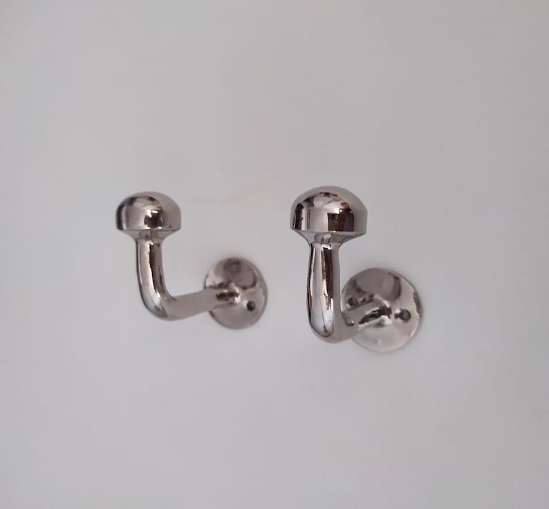Handcrafted Solid Silver Wall Hook Towel & Robe Hook