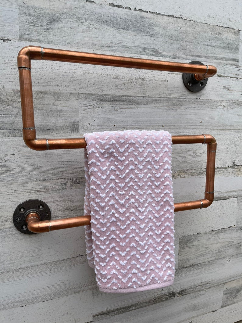 Wall-Mounted Solid Brass Towel Rack