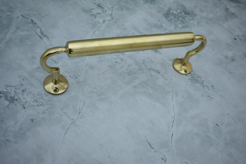 Brass Wall-Mounted Towel Bar for Bathroom & Kitchen Rail