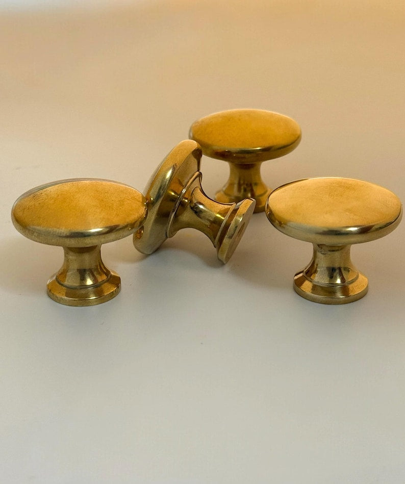 Unlacquered Brass Ball Cabinet Knob
