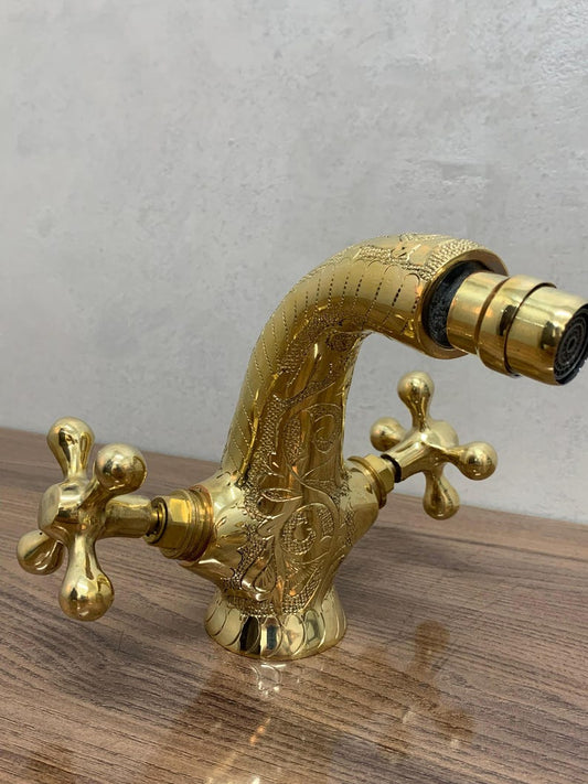 Handcrafted Solid Brass Moroccan Bathroom Faucet