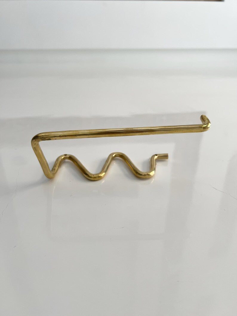Wave Brass Wall Hook