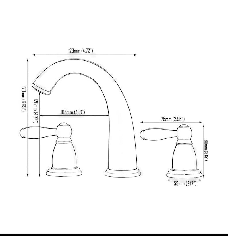 The Sculptural Widespread Brass Faucet