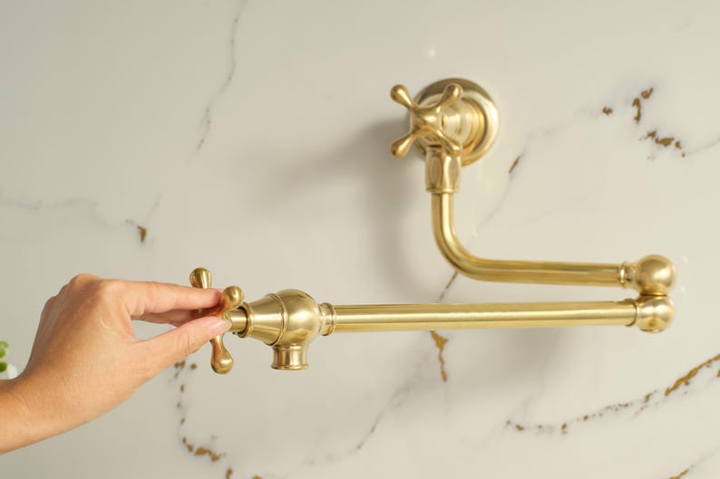 Solid Brass Wall Mount Pot Filler Faucet
