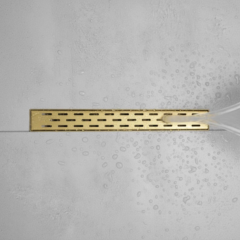 Solid Brass Linear Shower Drain Cover – Slim Slot Grate Modern Bathroom Drain