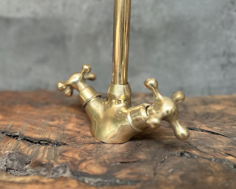 Vintage Solid Brass Bridge Faucet