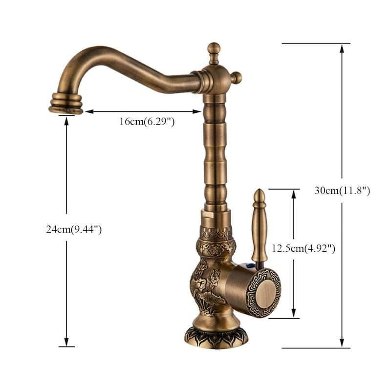 Unlacquered Bronze Bathroom Faucet