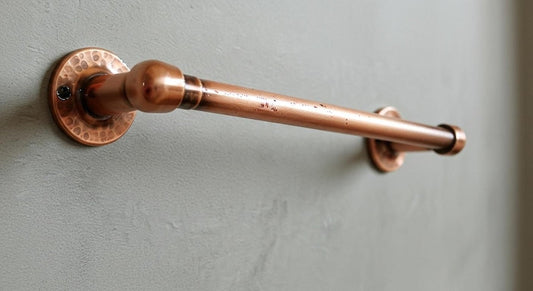 Vintage-Style Solid Copper Towel Rack