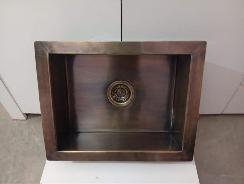 Handcrafted Antique Copper Bar Sink