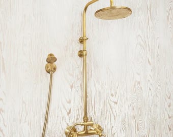 Handcrafted Moroccan Brass Shower System