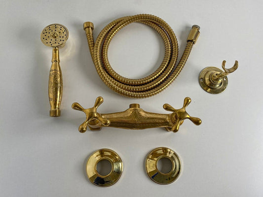 Solid Brass Single-Handle Shower System Featuring