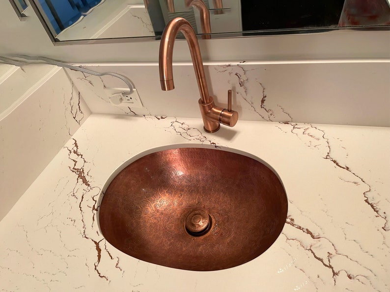 Luxury Copper-Finish Bathroom Faucet