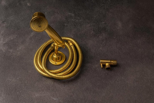 Unlacquered Brass Handheld Shower Kit