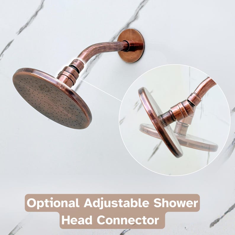 Handcrafted Unlacquered Brass Shower System