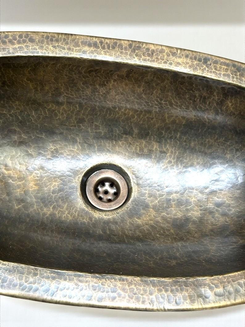Hammered Brass Farmhouse Sink