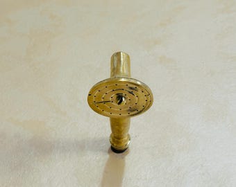 Exquisite Hand-Engraved Polished Brass Shower Head