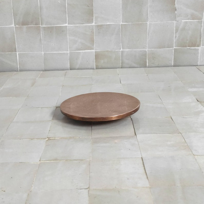 Industrial Raw Copper Overhead Rain Shower Head