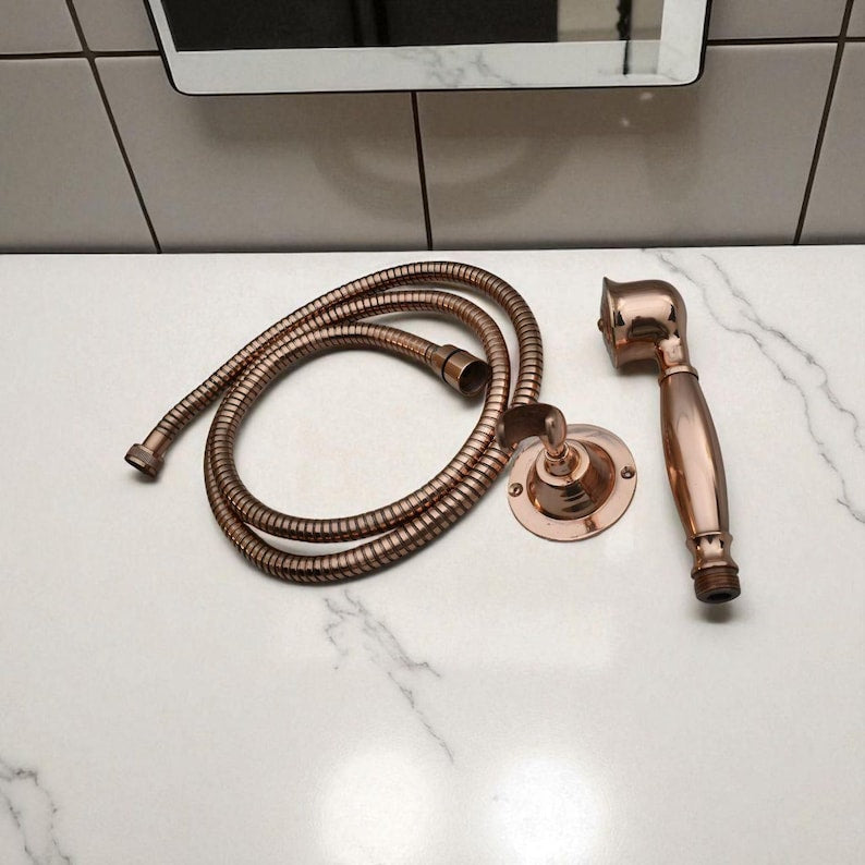 Handcrafted Rose Gold Handheld Shower Set