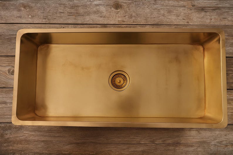 Single-Lever Brass Kitchen Faucet with Spring Spout