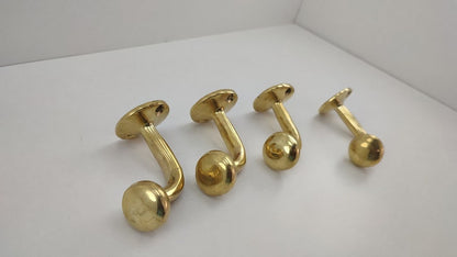Unlacquered Solid Brass Wall Hook Coat Hook