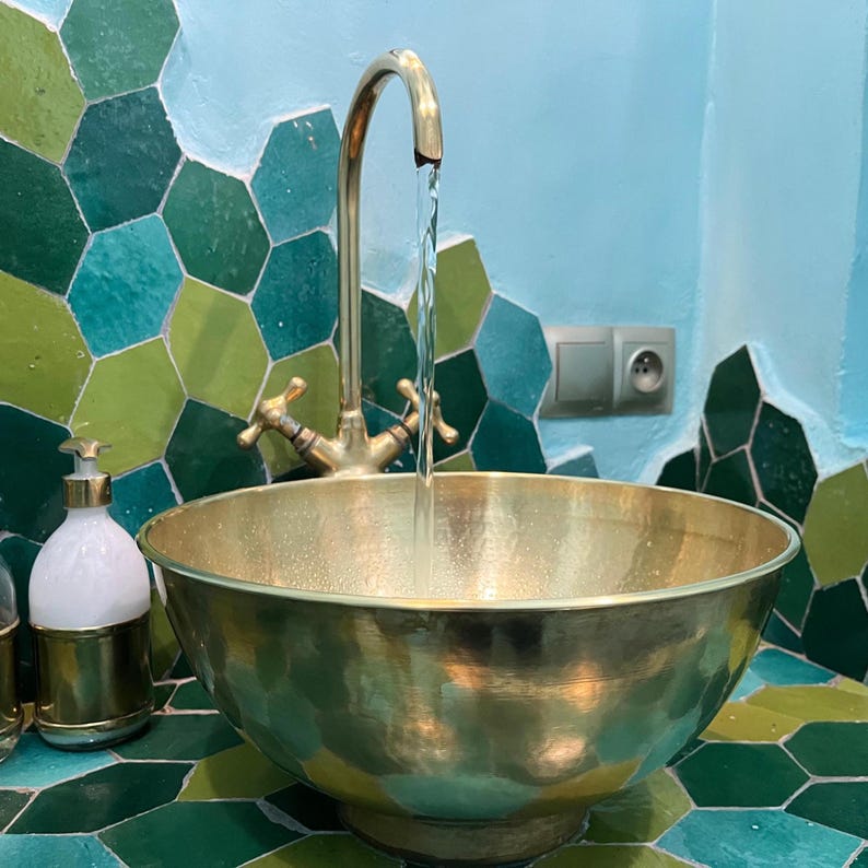 Artisan Distressed Brass Vessel Sink