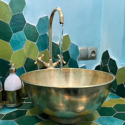 Artisan Distressed Brass Vessel Sink