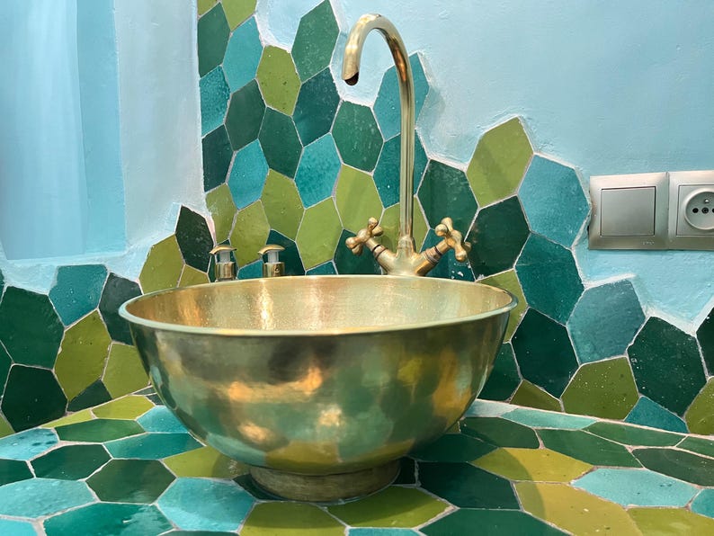 Artisan Distressed Brass Vessel Sink