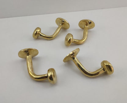 Unlacquered Solid Brass Wall Hook Coat Hook