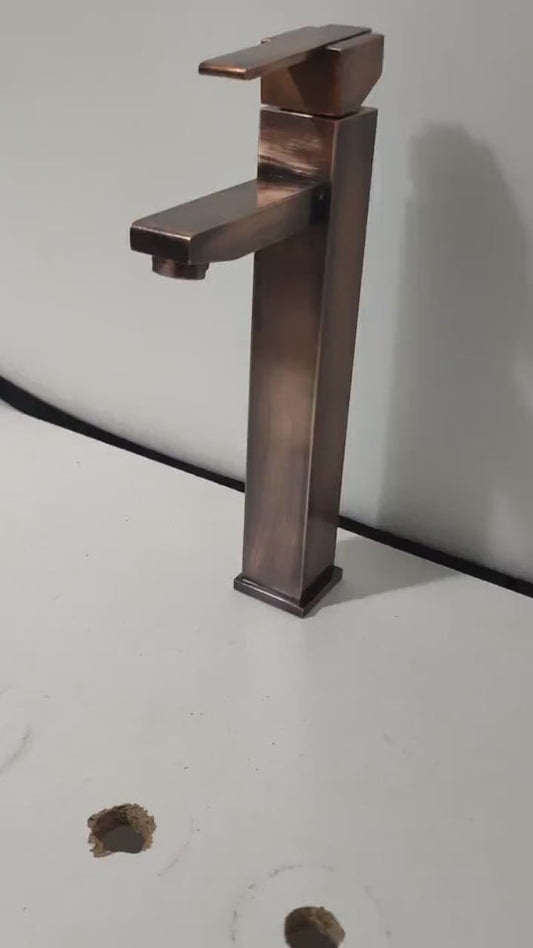 Modern Square Antique Copper Vessel Faucet